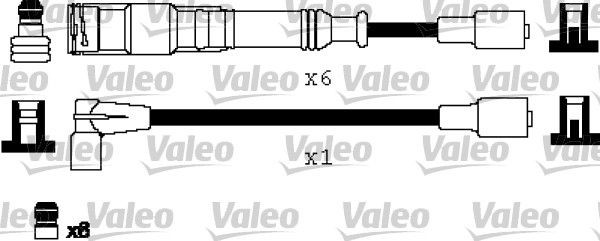 Original VALEO Spark plug leads 346232 for MERCEDES-BENZ 123-Series