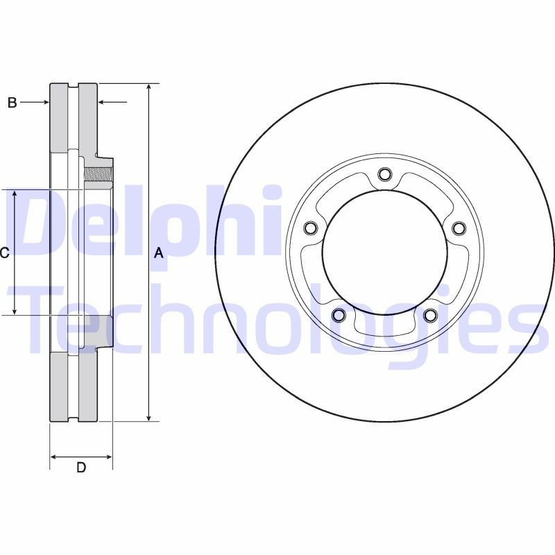 DELPHI 293x40,1mm, 5, Vented, Oiled, Untreated Ø: 293mm, Num. of holes: 5, Brake Disc Thickness: 40,1mm Brake rotor BG9139 buy