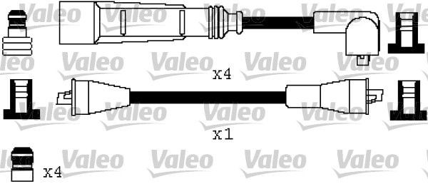 VALEO Ignition cable set VW Polo II Hatchback (86C, 80) new 346387