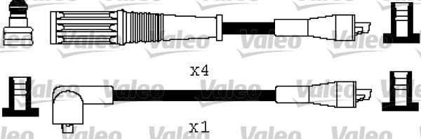 VALEO REACTIVE 346488 Ignition Cable Kit 75 97 72 0