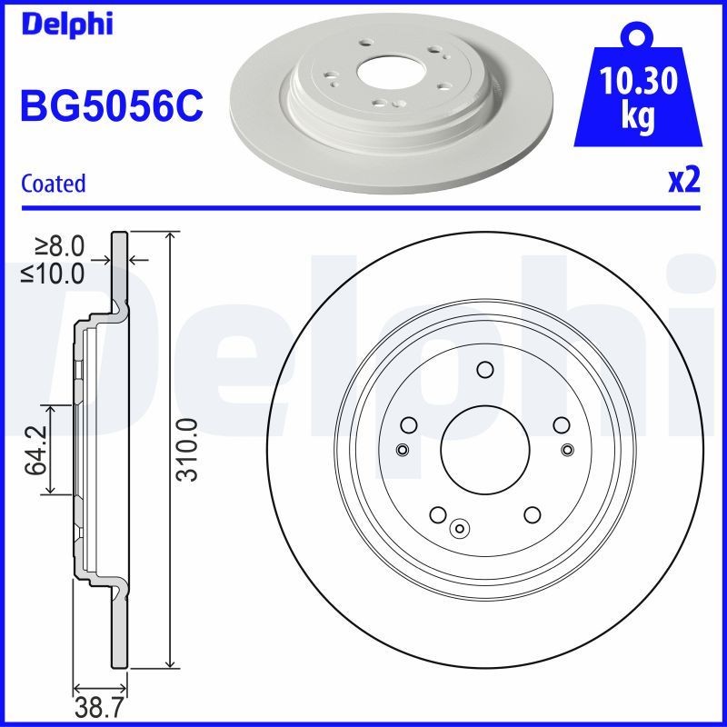 DELPHI BK1636 Wheel bearing kit 95507286