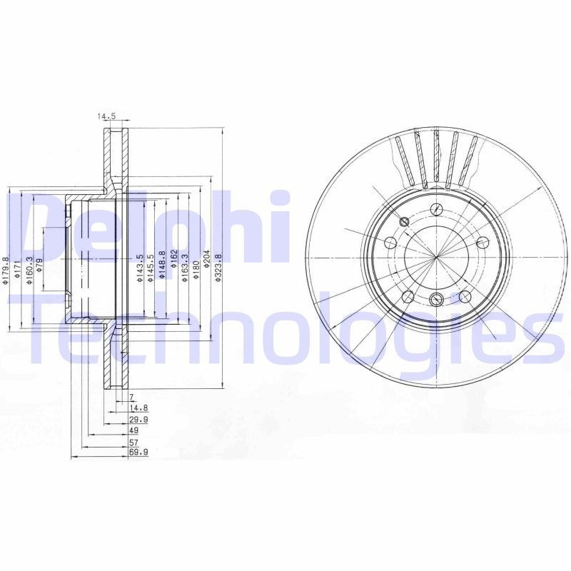 DELPHI BK434 Wheel bearing kit 2680 0140