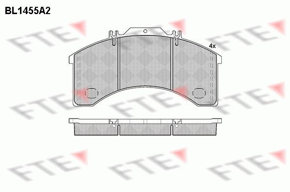 FTE BL1455A2 Bremsbeläge für IVECO EuroStar LKW in Original Qualität