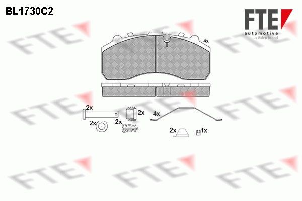 FTE BL1730C2 Bremsbeläge für ERF ECL LKW in Original Qualität