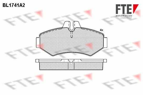 23021 FTE Height: 61,9mm, Width: 125,9mm, Thickness: 18,9mm Brake pads BL1741A2 buy