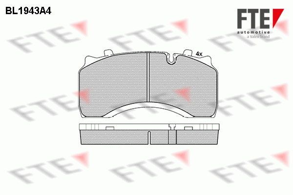 FTE BL1943A4 Brake pad set without accessories, Axle Vers.: vorn und hinten