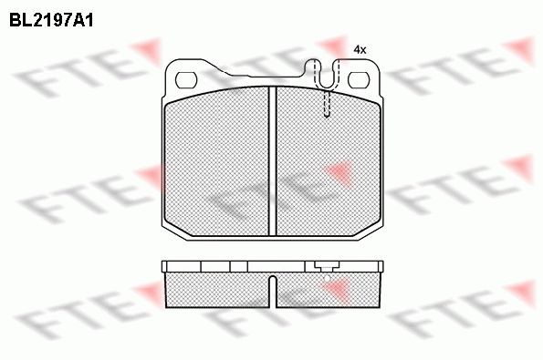 20392 FTE Height: 73,9mm, Width: 89,7mm, Thickness: 19mm Brake pads BL2197A1 buy