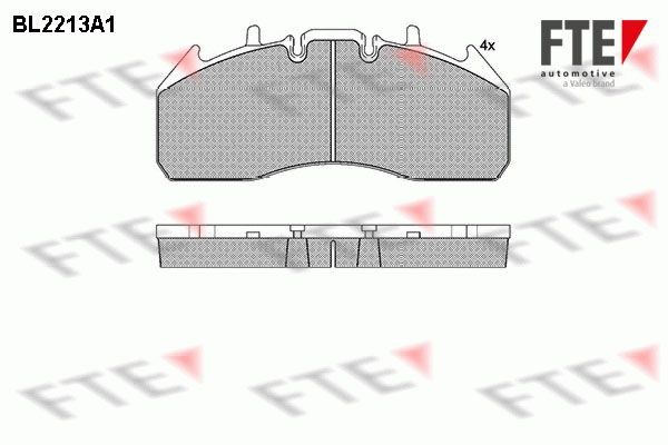 29174 FTE Height: 109,7mm, Width: 249,3mm, Thickness: 29,3mm Brake pads BL2213A1 buy