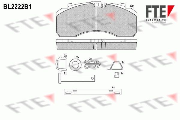 FTE BL2222B1 Bremsbeläge für ERF ECL LKW in Original Qualität