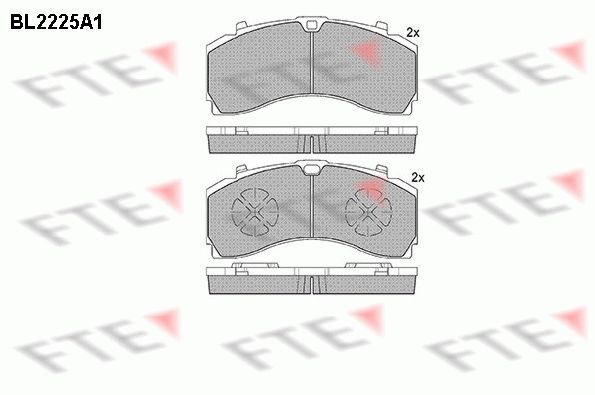 FTE BL2225A1 Bremsbeläge für MERCEDES-BENZ AROCS LKW in Original Qualität