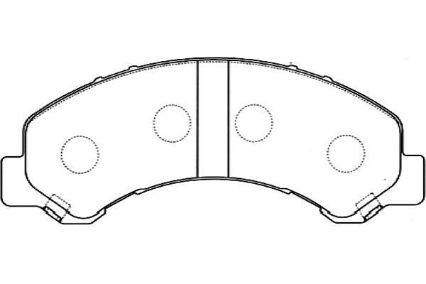 KAVO PARTS Height: 59mm, Width: 206mm, Thickness: 20mm Brake pads BP-3512 buy