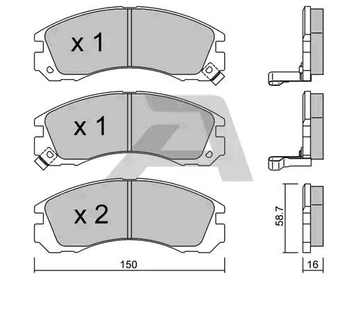 Mitsubishi FTO Brake pad set AISIN BPMI-1902 cheap