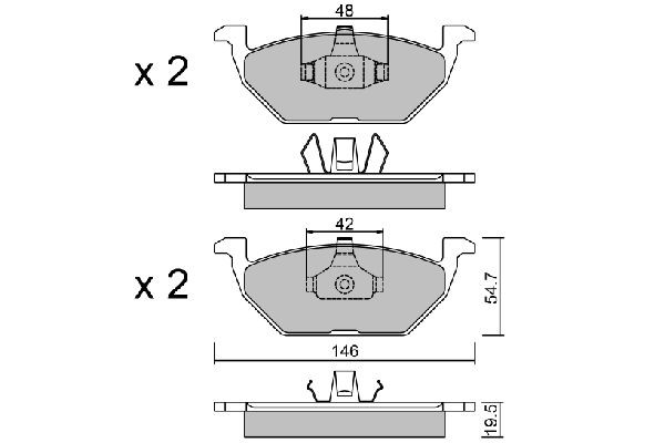 Great value for money - AISIN Brake pad set BPVW-1008