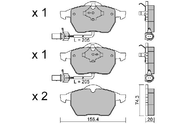 Great value for money - AISIN Brake pad set BPVW-1014