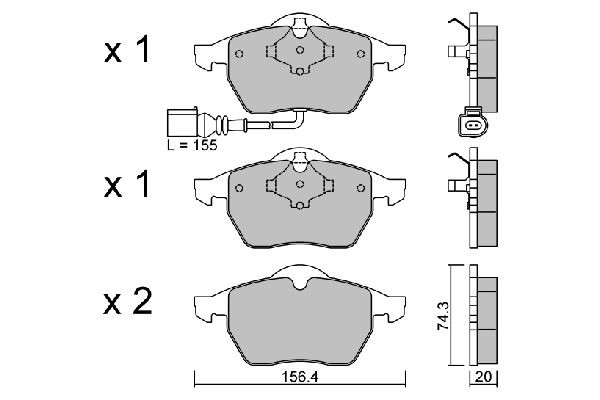 Great value for money - AISIN Brake pad set BPVW-1026