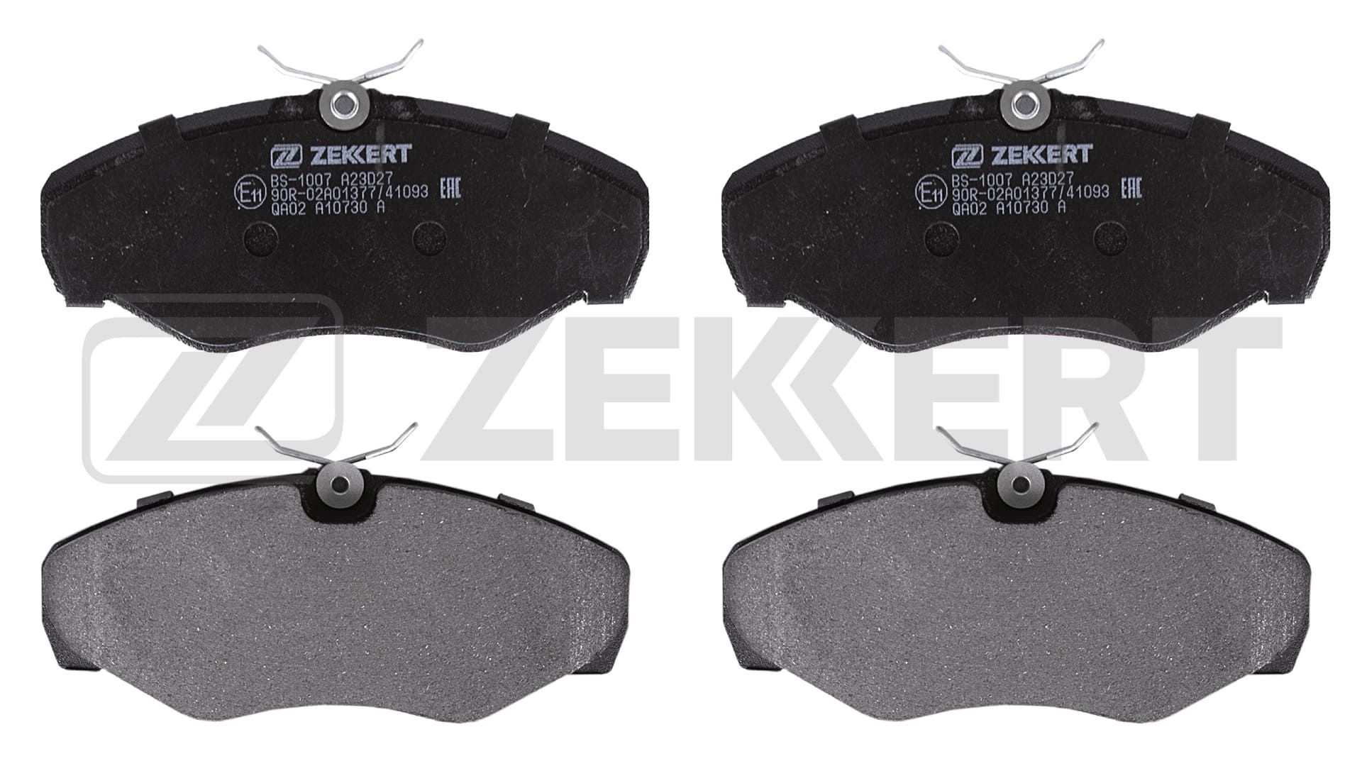 Brake pad set ZEKKERT Front Axle, not prepared for wear indicator - BS-1007