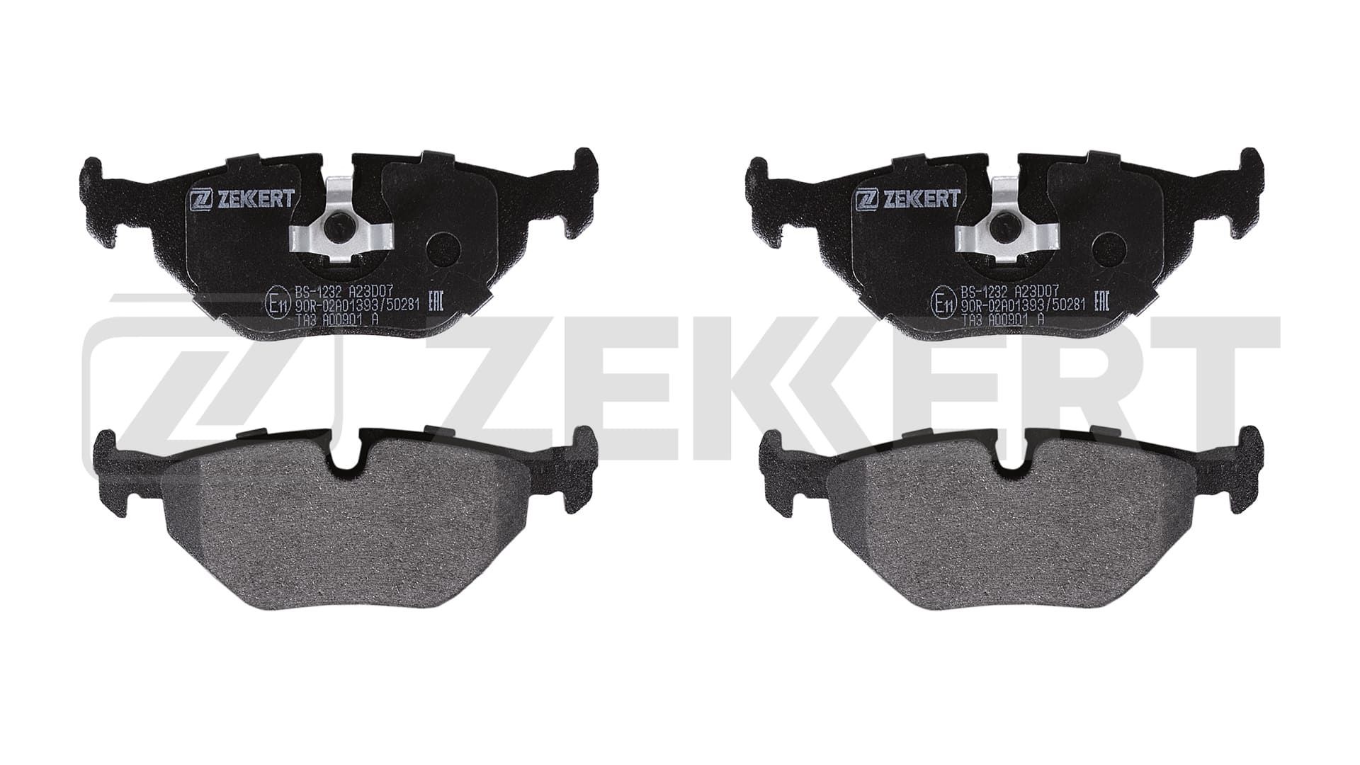 ZEKKERT Rear Axle, prepared for wear indicator, with piston clip Width: 44,9mm, Thickness: 16,7mm Brake pads BS-1232 buy