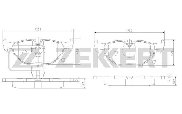 ZEKKERT Brake pad kit BS-1232