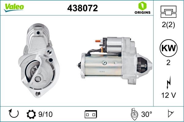 VALEO 438072 Starter motor AUDI experience and price