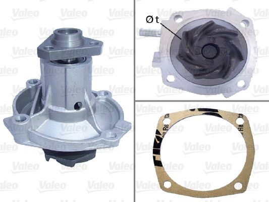 VALEO 506148 Water pump without belt pulley, with gaskets/seals, without lid