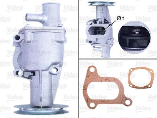 VALEO 506294 Water pump with gaskets/seals, with lid