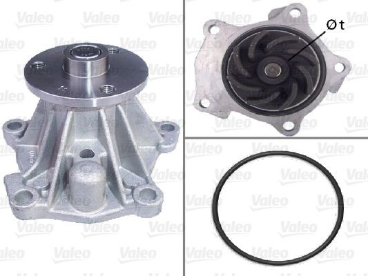 VALEO 506300 Water pump without belt pulley, with gaskets/seals, with lid