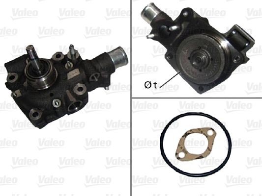 VALEO without belt pulley, with gaskets/seals, without lid Water pumps 506304 buy