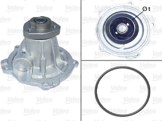 506513 VALEO Water pumps SKODA without belt pulley, with gaskets/seals, with lid