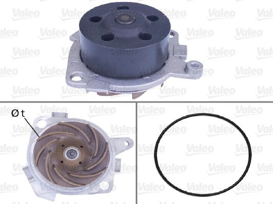506518 VALEO Water pumps ALFA ROMEO with belt pulley, with gaskets/seals, with lid
