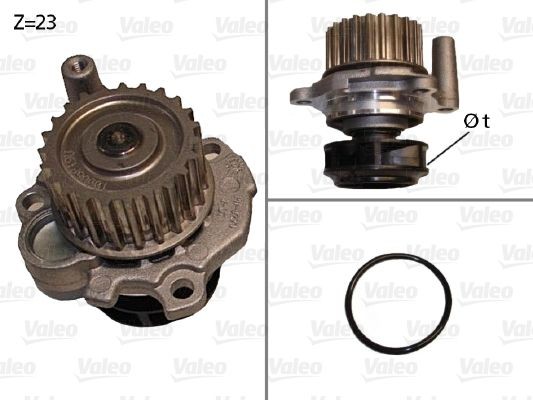 506532 VALEO Water pumps VW with gaskets/seals, without lid