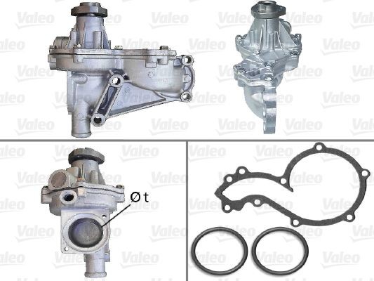 Volkswagen PASSAT Engine water pump 1083666 VALEO 506603 online buy