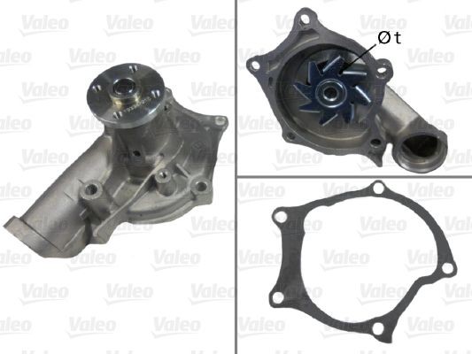 VALEO 506617 Water pump without belt pulley, with gaskets/seals, without lid