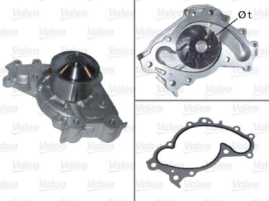 VALEO with belt pulley, with gaskets/seals, without lid Water pumps 506618 buy
