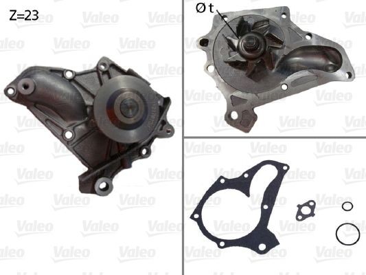 VALEO without belt pulley, with gaskets/seals, without lid Water pumps 506624 buy