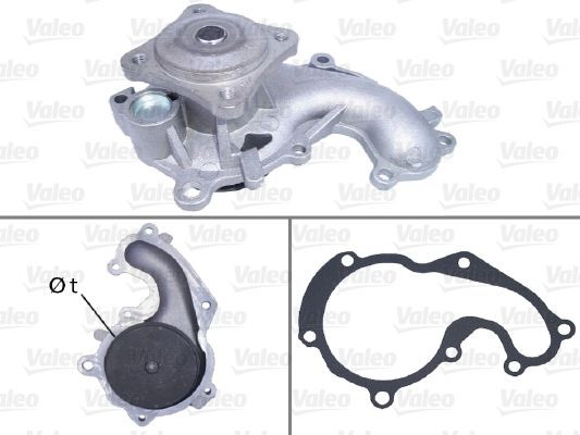 506641 Water pumps 506641 VALEO without belt pulley, with gaskets/seals, with lid