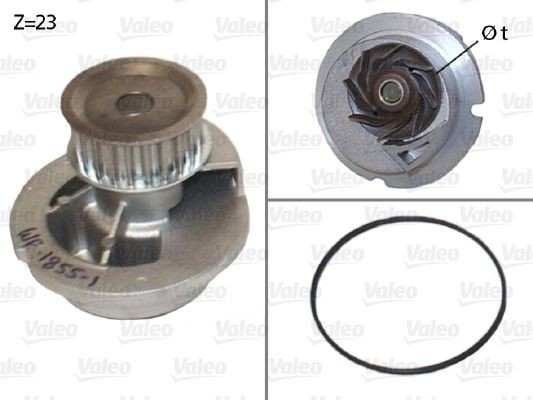506656 VALEO Water pumps CHEVROLET with gaskets/seals, without lid