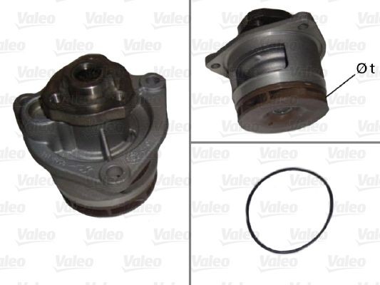 VALEO 506657 Water pump without belt pulley, with gaskets/seals, without lid