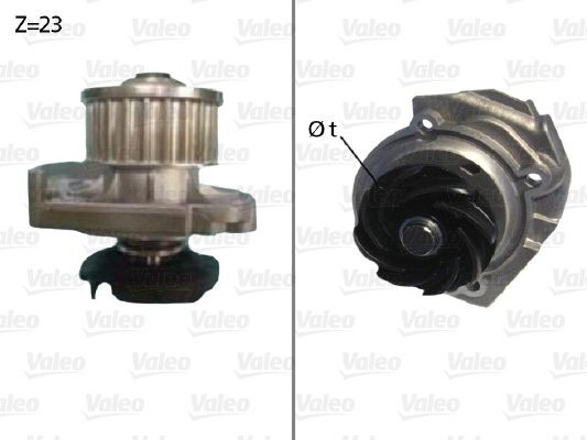 506686 Water pumps 506686 VALEO without gaskets/seals, with lid