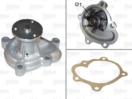 506697 Water pumps 506697 VALEO without belt pulley, with gaskets/seals, without lid