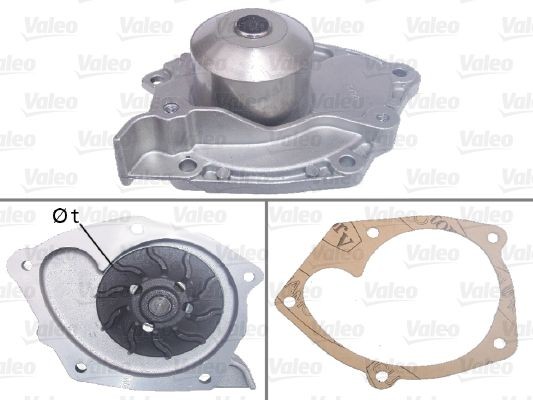 506698 Water pumps 506698 VALEO with belt pulley, with gaskets/seals, without lid