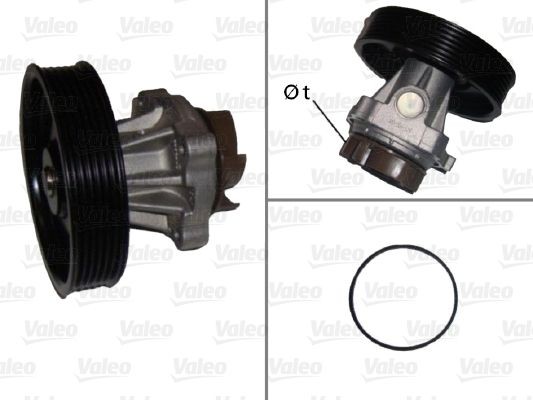 VALEO 506716 Water pump with gaskets/seals, without lid
