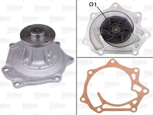 VALEO 506731 Water pump with gaskets/seals, with lid