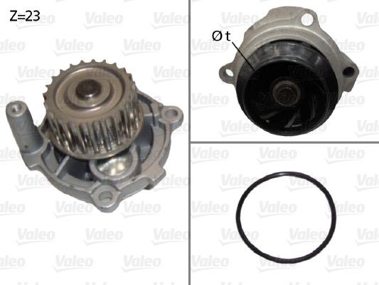 506790 VALEO Water pumps VW with gaskets/seals, without lid