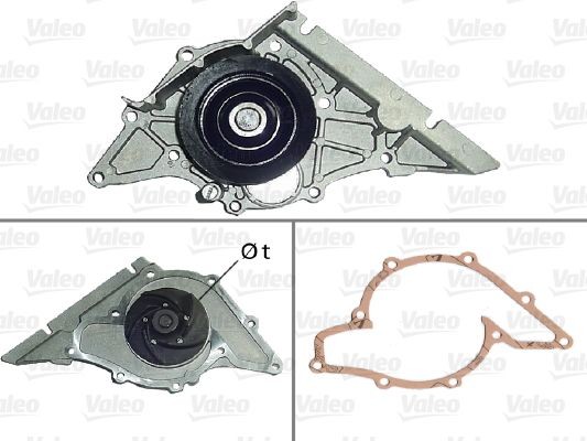 VALEO with belt pulley, with gaskets/seals, with lid Water pumps 506794 buy