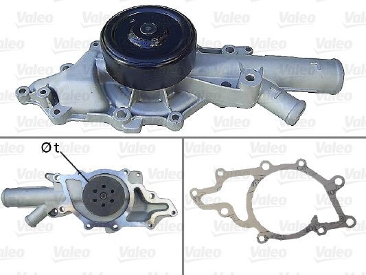 VALEO with belt pulley, with gaskets/seals, without lid Water pumps 506831 buy