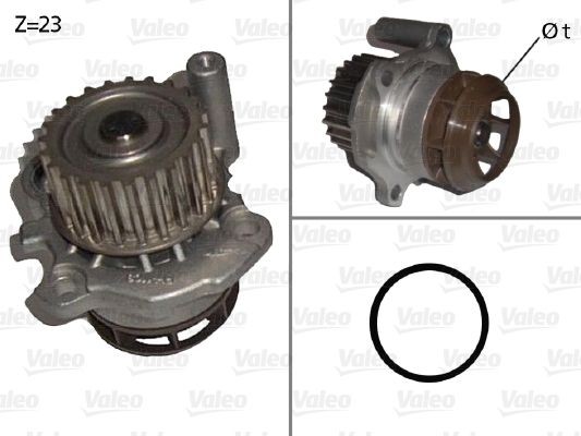 506876 VALEO Water pumps VW with gaskets/seals, without lid