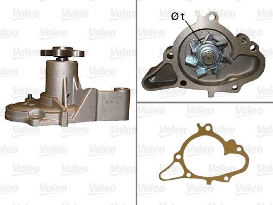 VALEO 506897 Water pump without belt pulley, with gaskets/seals, without lid