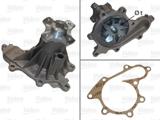 VALEO 506927 Water pump without belt pulley, with gaskets/seals, without lid