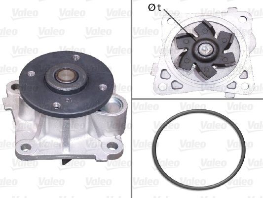 VALEO 506962 Water pump with gaskets/seals, with lid