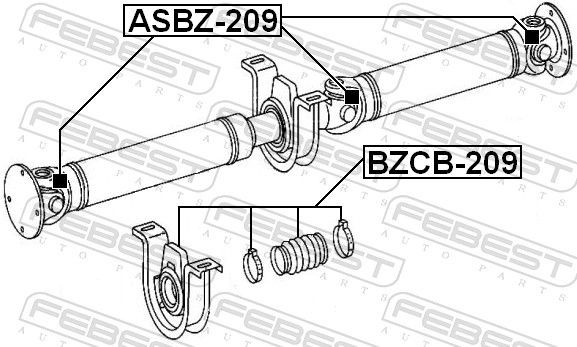 BZCB209 Bearing, propshaft centre bearing FEBEST BZCB-209 review and test